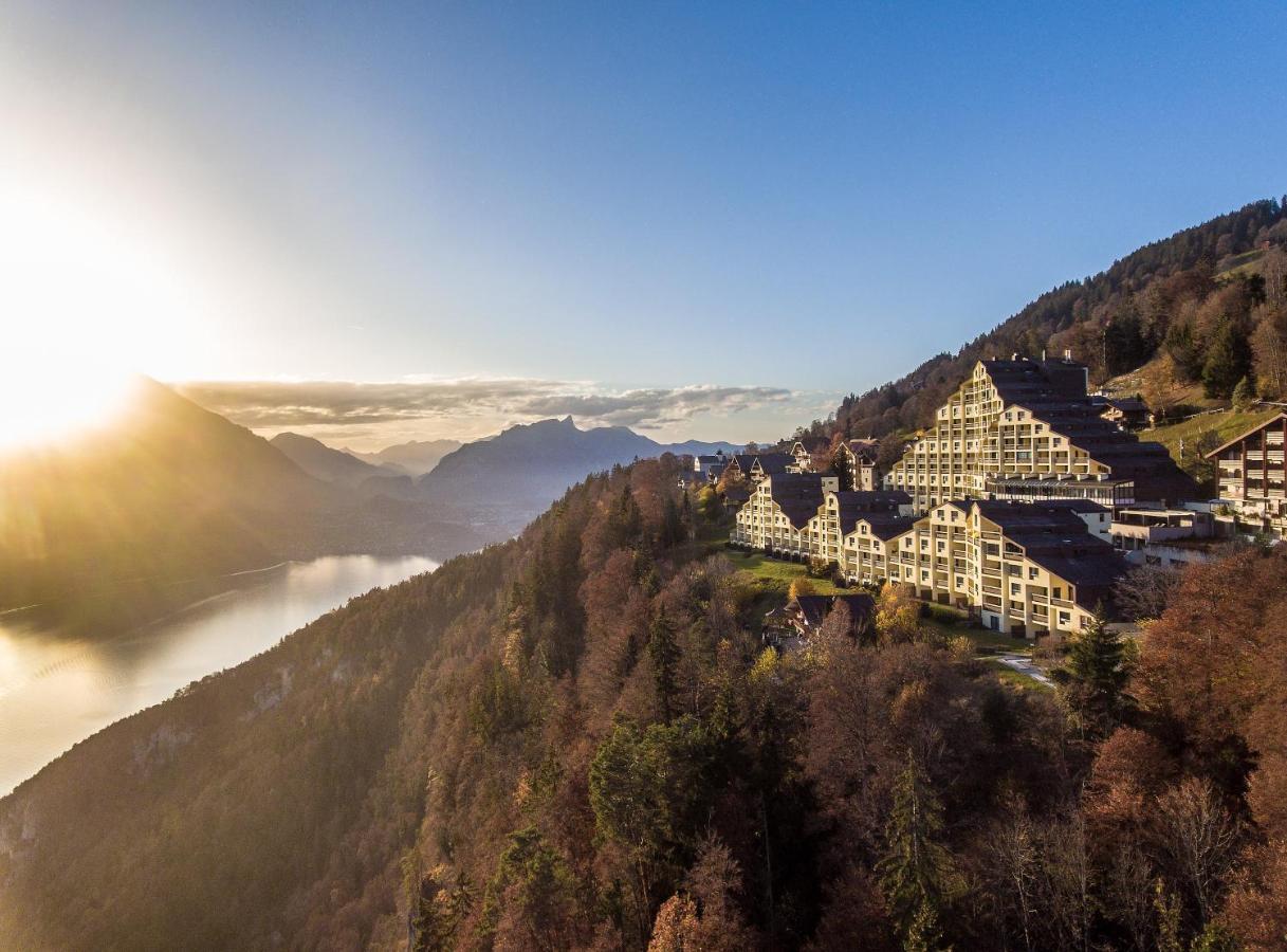 Apartment Alpenrose 2.5 Mit Mitbenutzung Spa & Wellness - Griwa Rent Ag Beatenberg Bagian luar foto
